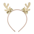 Christmas Headband, Golden Reindeer with Bows