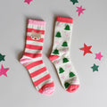 Organic cotton socks, 2 pairs, Christmas