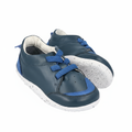 First step shoes in leather, Xplorer Sport Navy Binjau