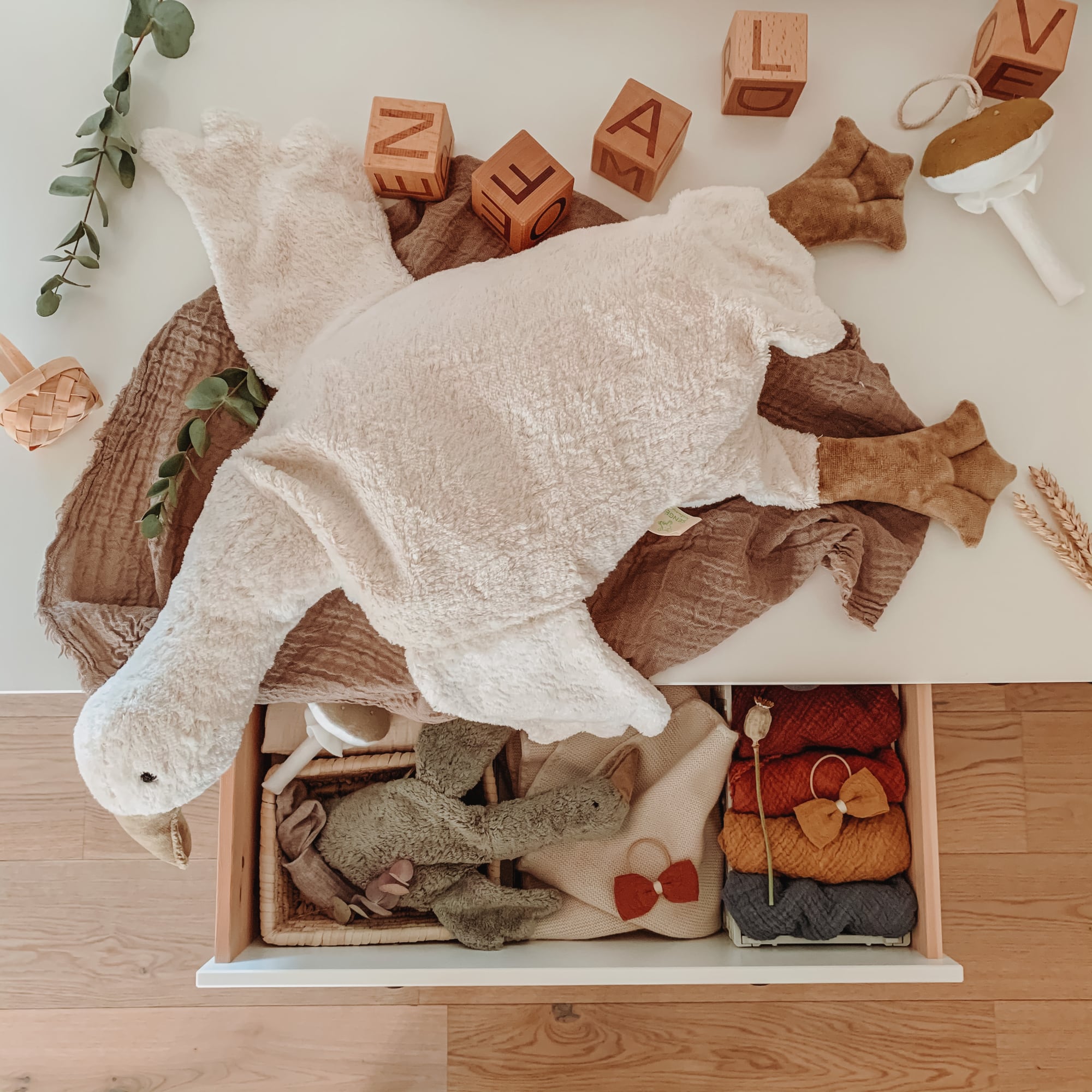 Peluche cuscino termico Oca grande - bianco | Senger Naturwelt