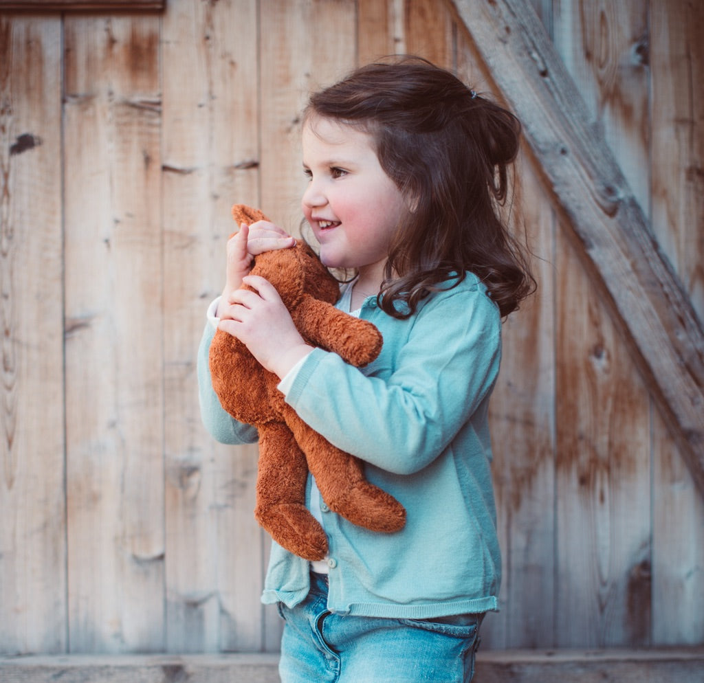 Small Squirrel toy in organic cotton