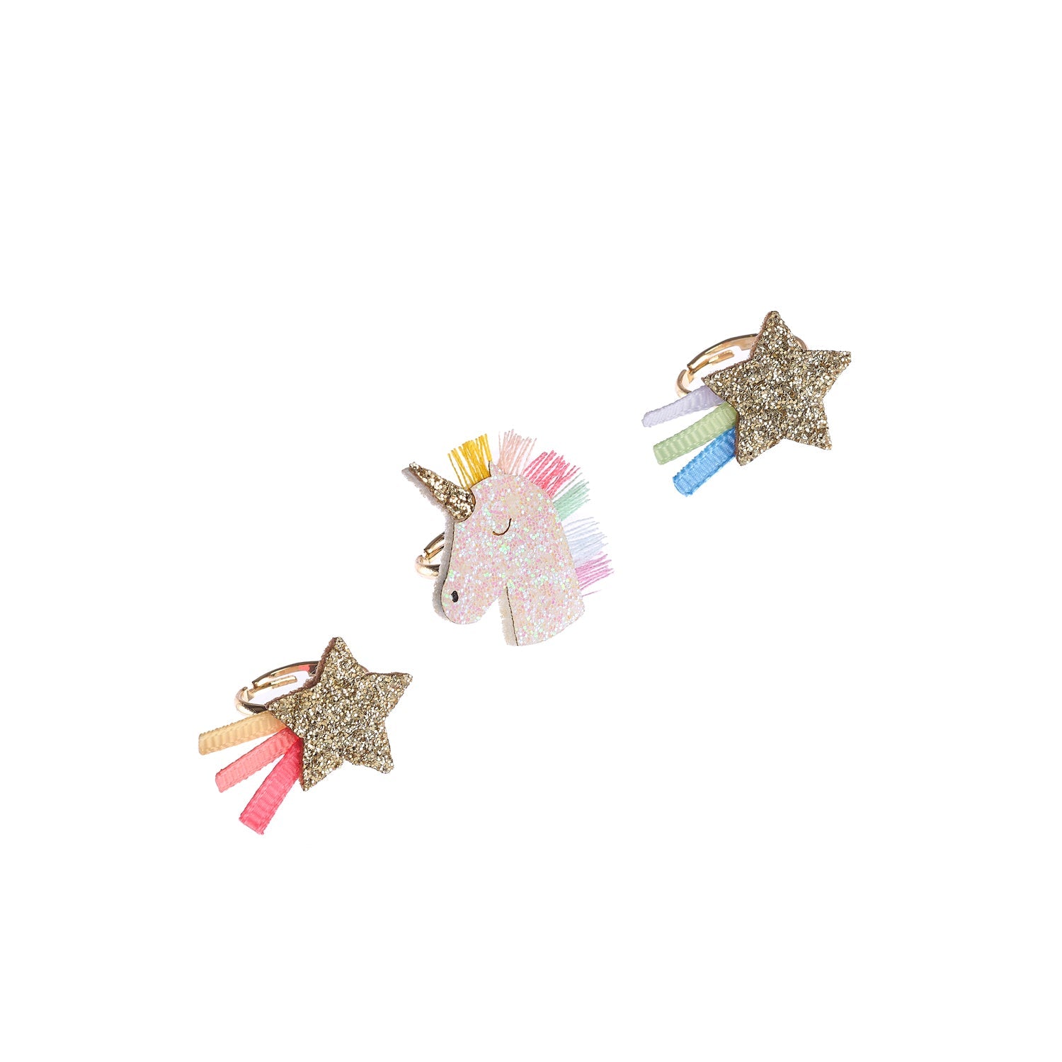Rainbow Unicorn Ring Set
