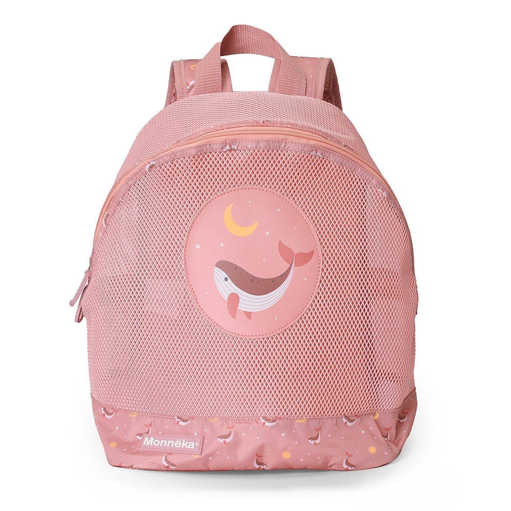 Sand-proof beach backpack, Pink Whale