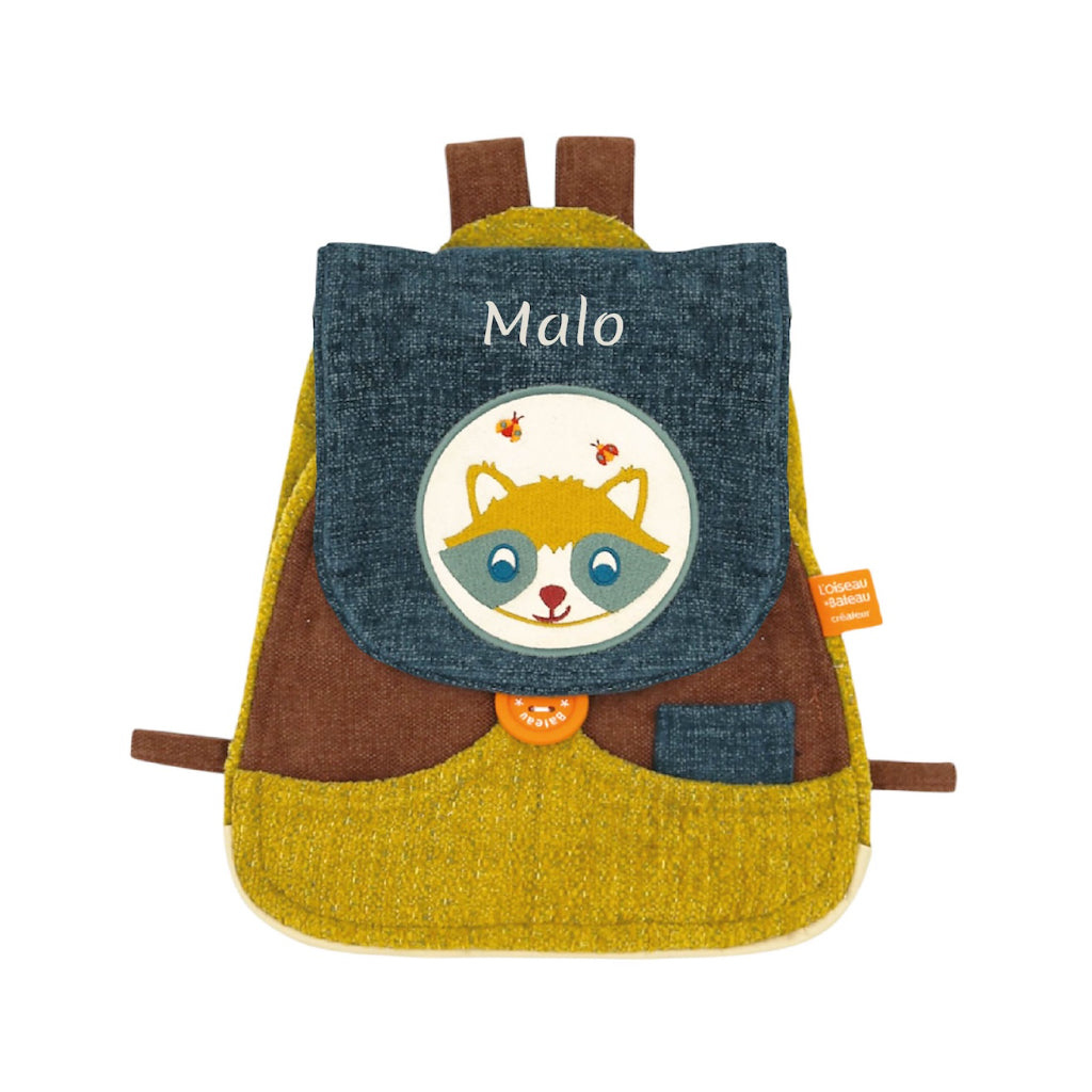 Custom backpack for children, Raccoon