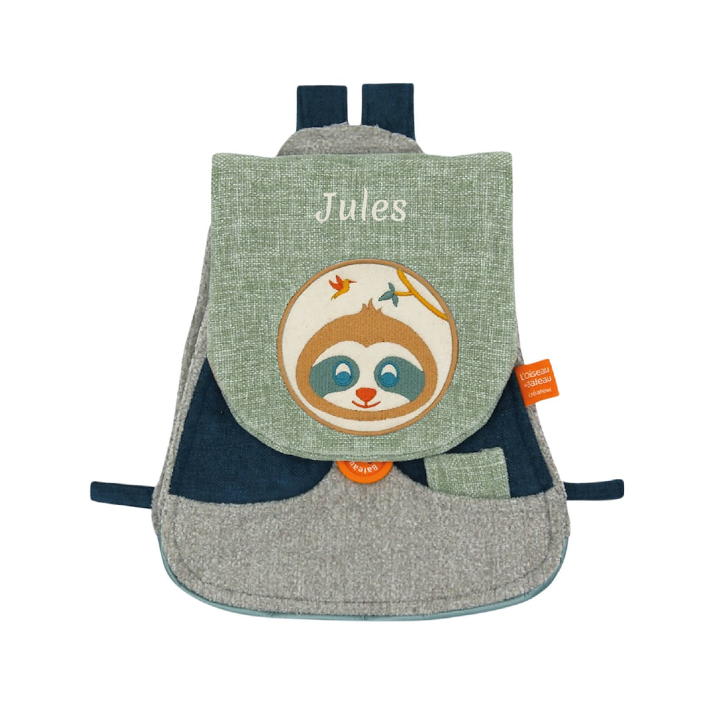 Custom backpack for children, Sloth