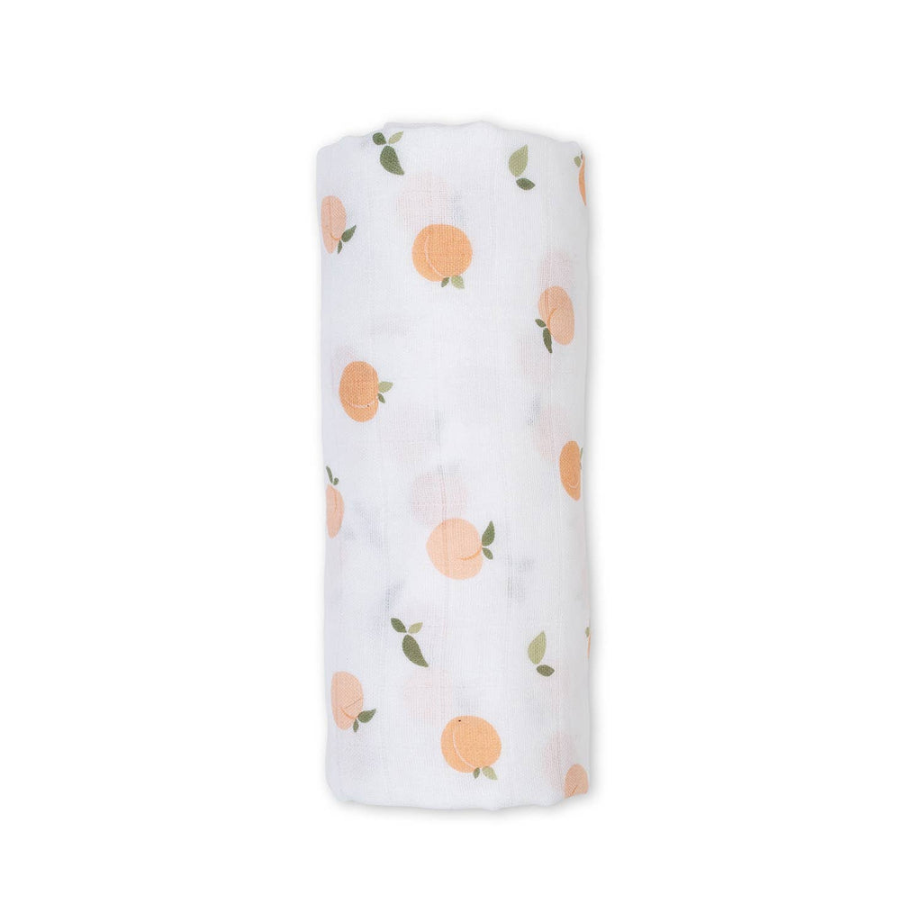 Muslin Cotton Baby Swaddle Blanket 100x100cm, Peaches