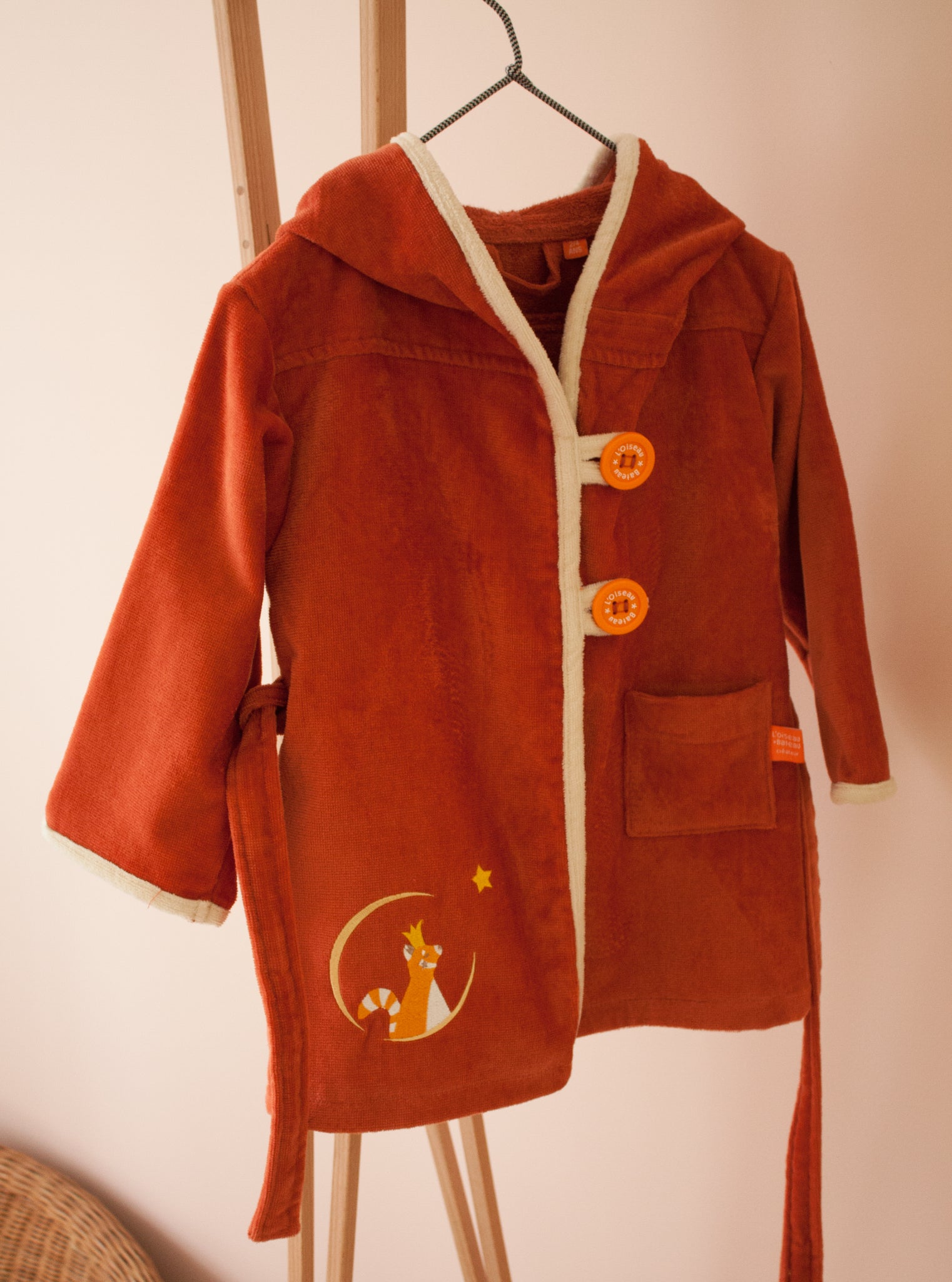 Accappatoio 2/4 anni – Rosso terracotta