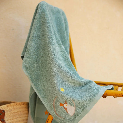 Asciugamano in puro cotone Verde, 50 x 100 cm