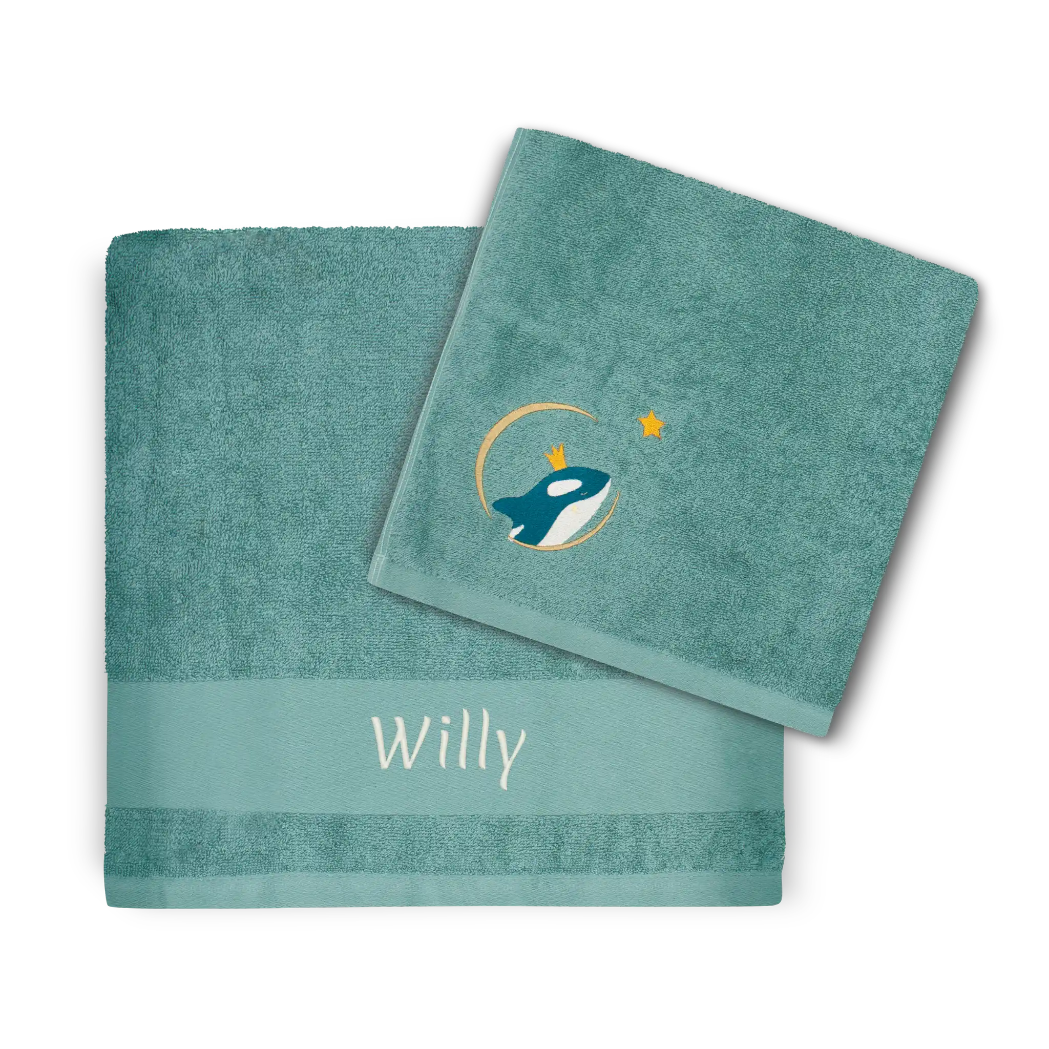 Custom cotton towel with name embroidery, 70 x 140 cm