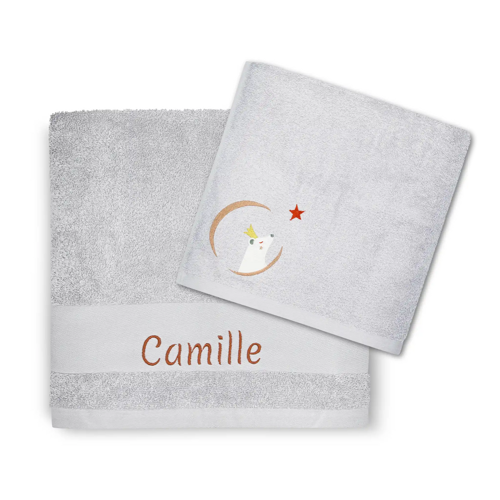 Custom cotton towel with name embroidery, 70 x 140 cm