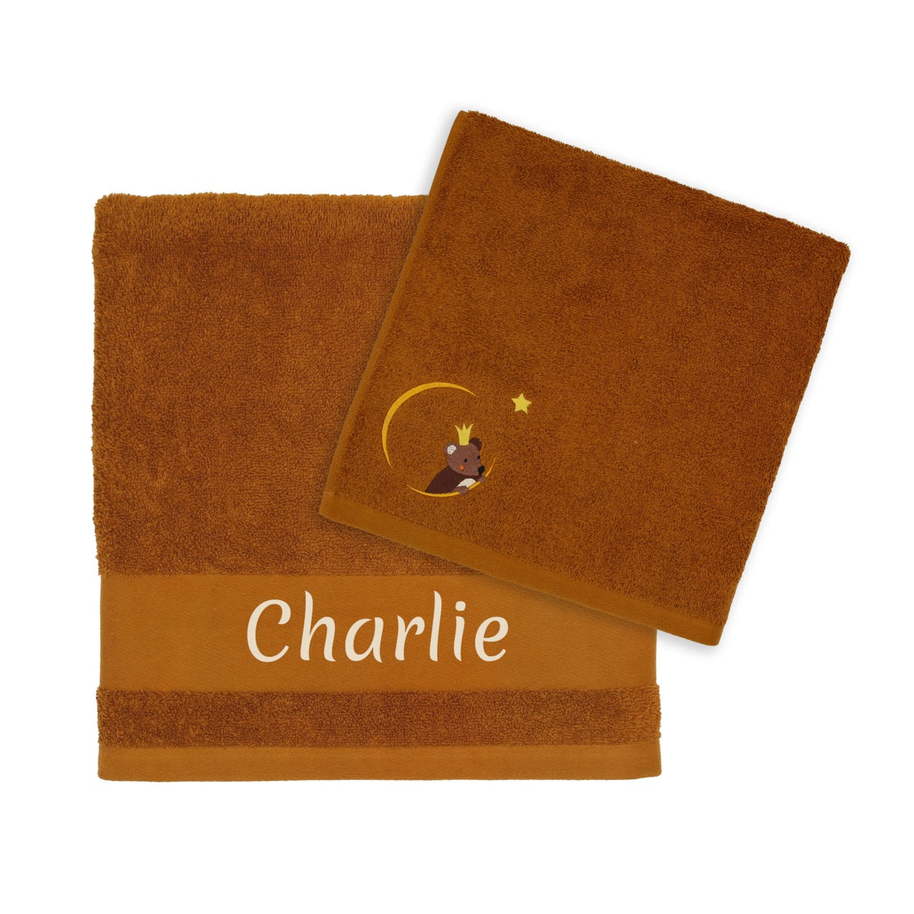 Custom cotton towel with name embroidery, 70 x 140 cm