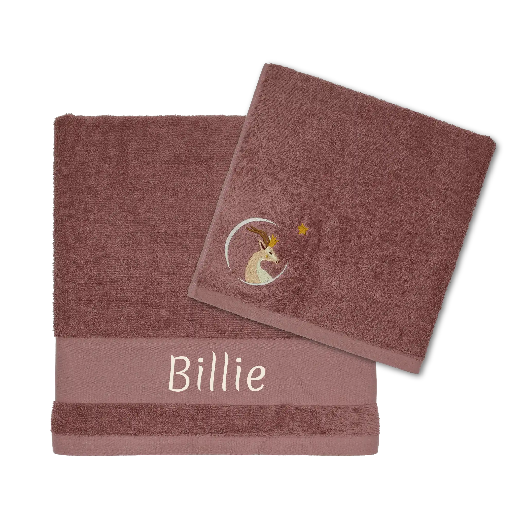 Custom cotton towel with name embroidery, 70 x 140 cm