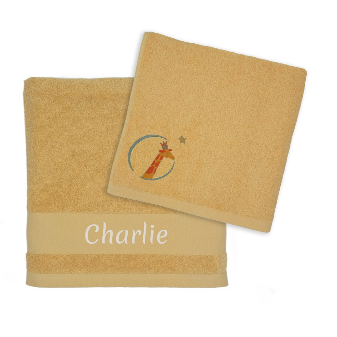 Custom cotton towel with name embroidery, 70 x 140 cm