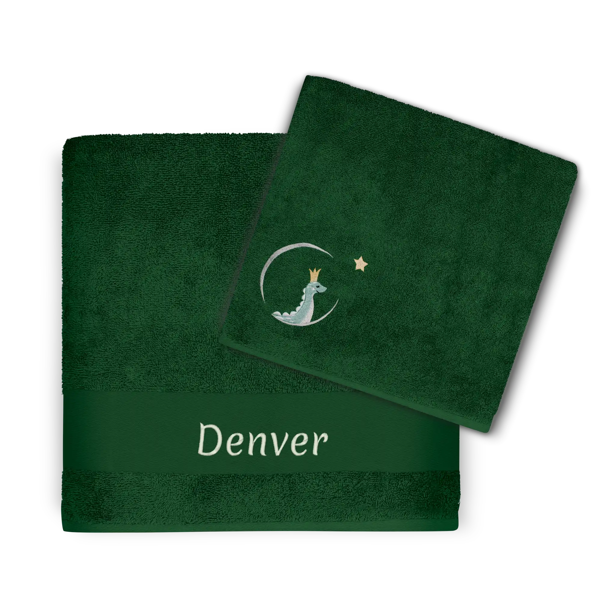 Custom cotton towel with name embroidery, 70 x 140 cm