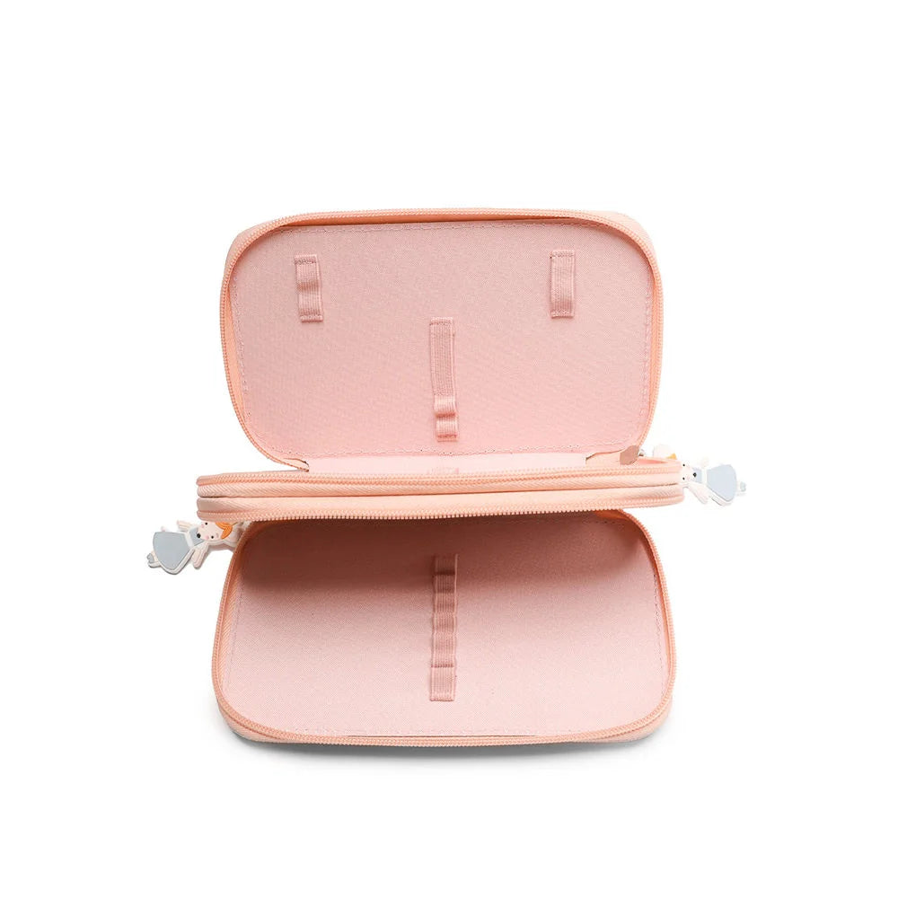 Trousse rigide double compartiment, Souris fées