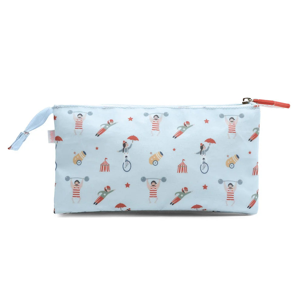 Pencil case with three compartments, Circus