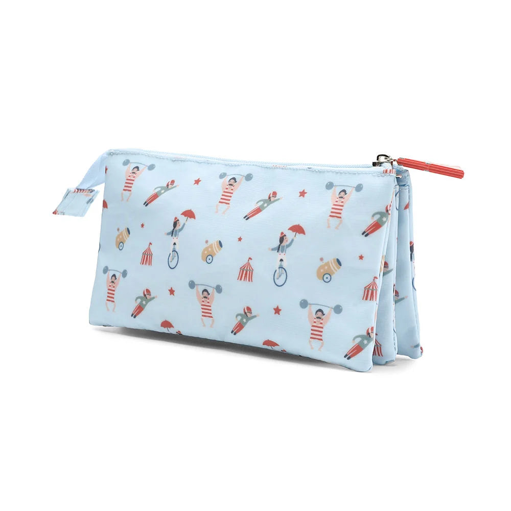 Pencil case with three compartments, Circus