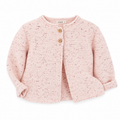Cardigan bimba Bamboom Water pink su sfondo bianco