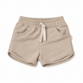 Pantaloncino in bambù cotone bio, Sabbia, capo intero su sfondo bianco