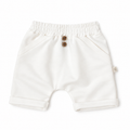 Pantaloni bermuda in bambù e cotone bio, Jeans white, capo intero su sfondo bianco