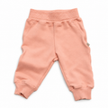 Pantaloni tuta in bambù e cotone bio, Soft peach, capo intero su sfondo bianco