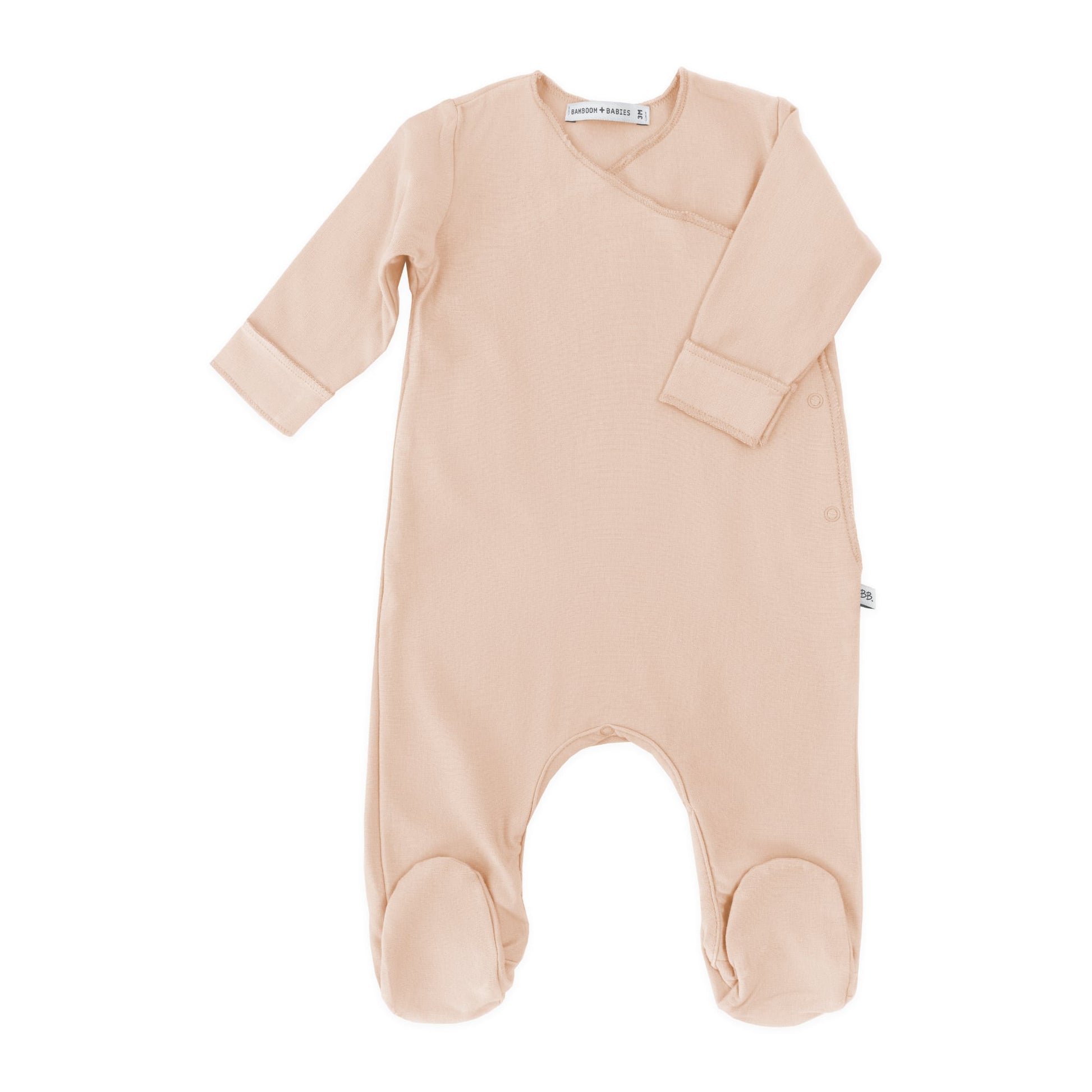 Tutina con piedi in bambù bio, Rosa | Bamboom Made in Italy