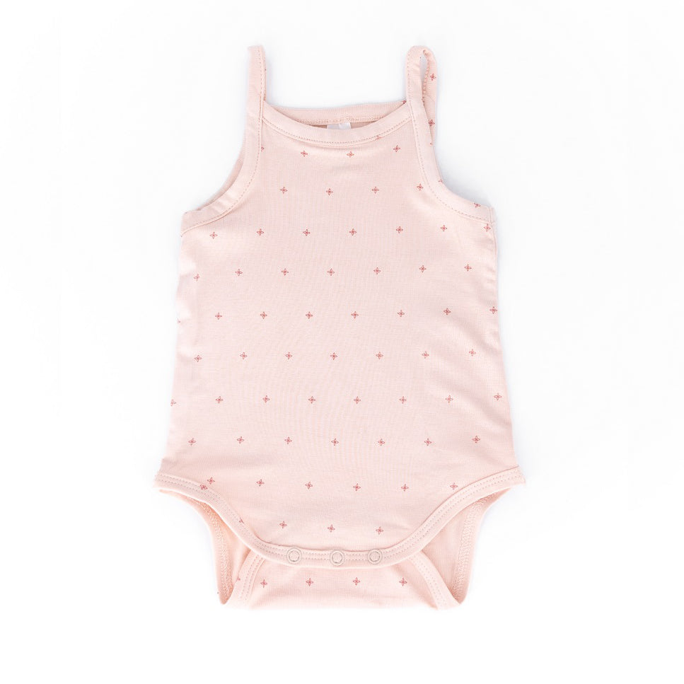 Body canottiera spalline rosa in bambù bio | Bamboom