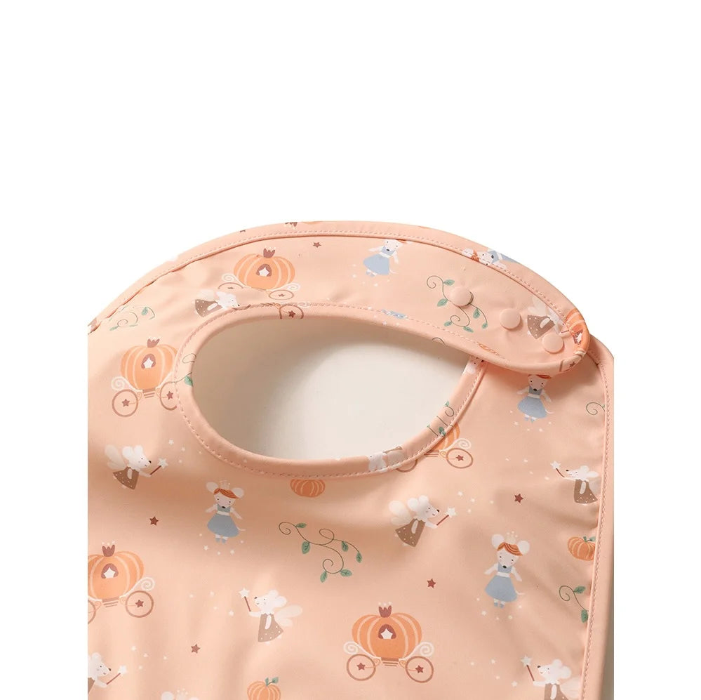 Bib with front pocket, Mouse fairies