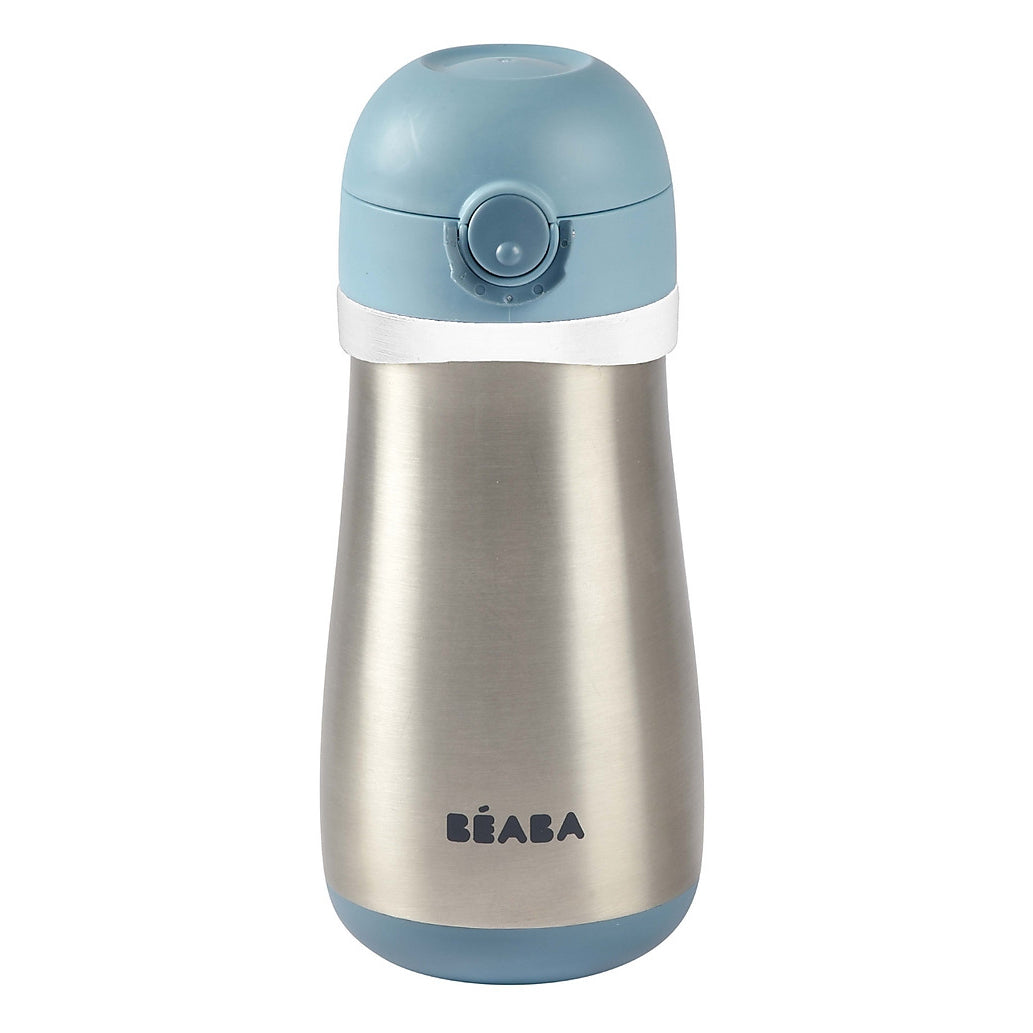 Béaba | Borraccia termica in acciaio inox con manico Blu, 350ml
