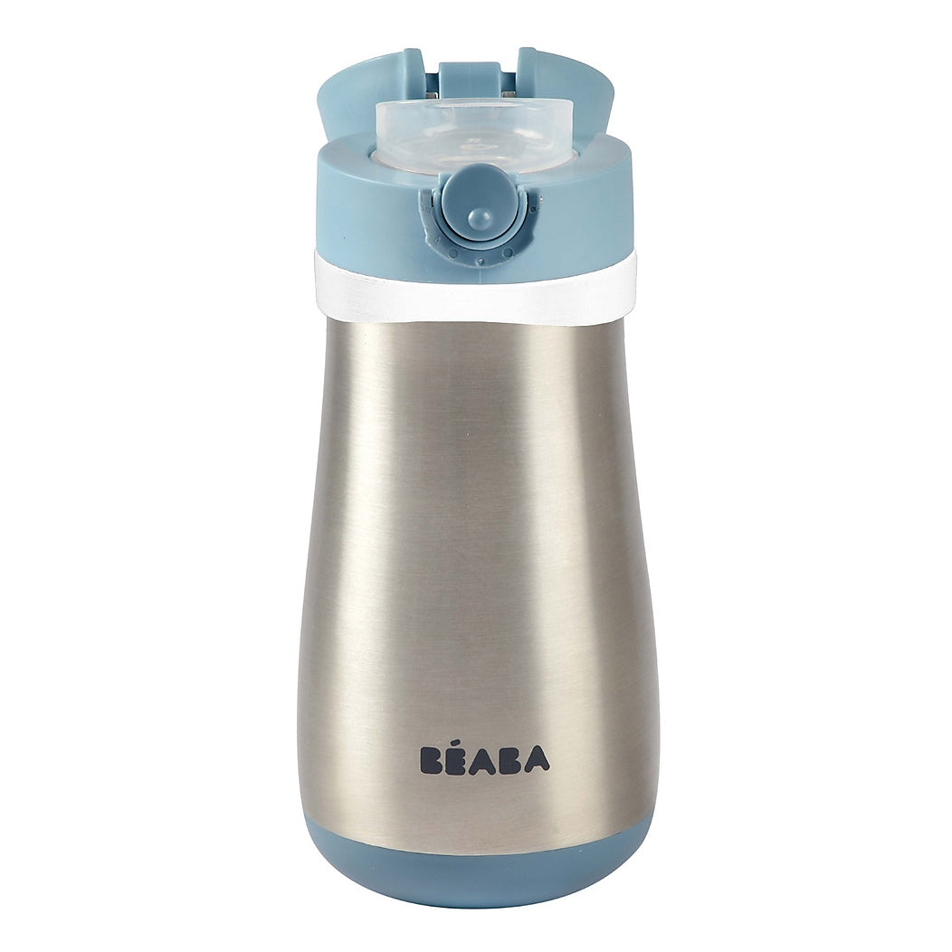 Béaba | Borraccia termica in acciaio inox con manico Blu, 350ml
