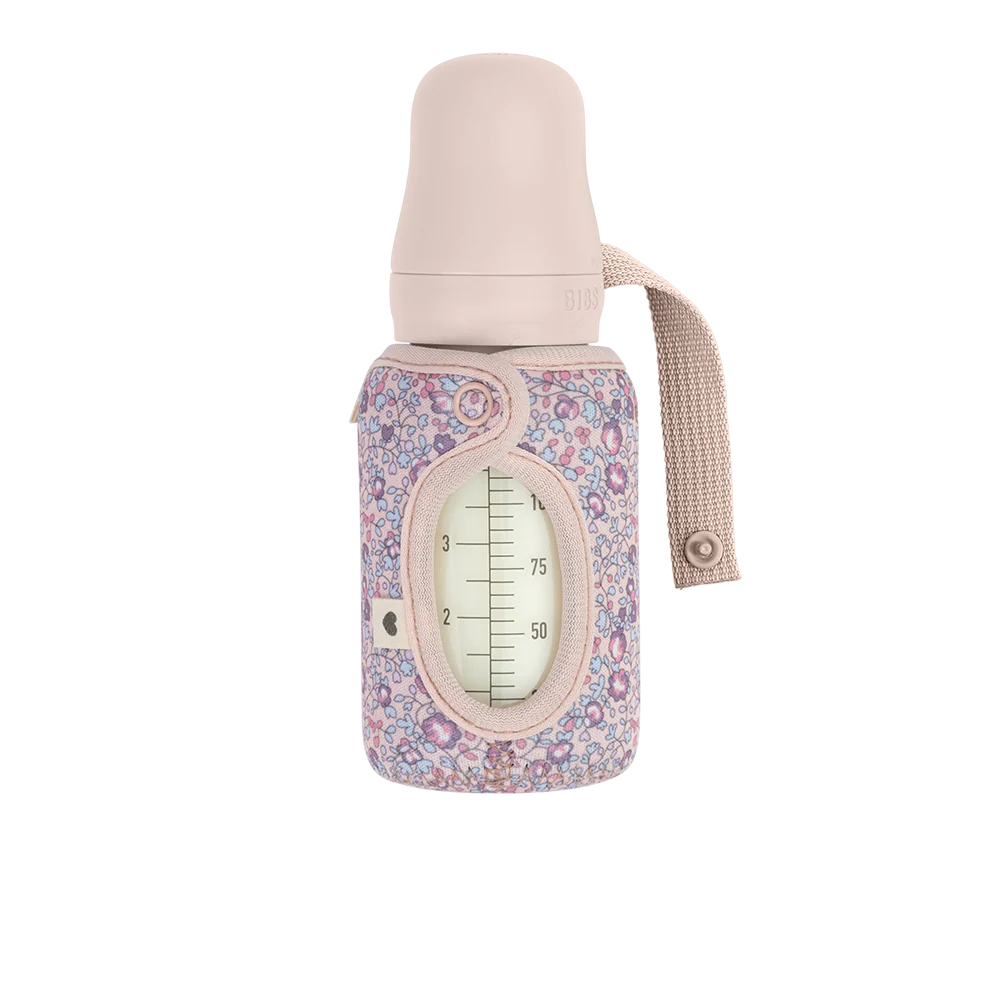Copribiberon per biberon in vetro 110ml, Liberty Eloise blush | Bibs