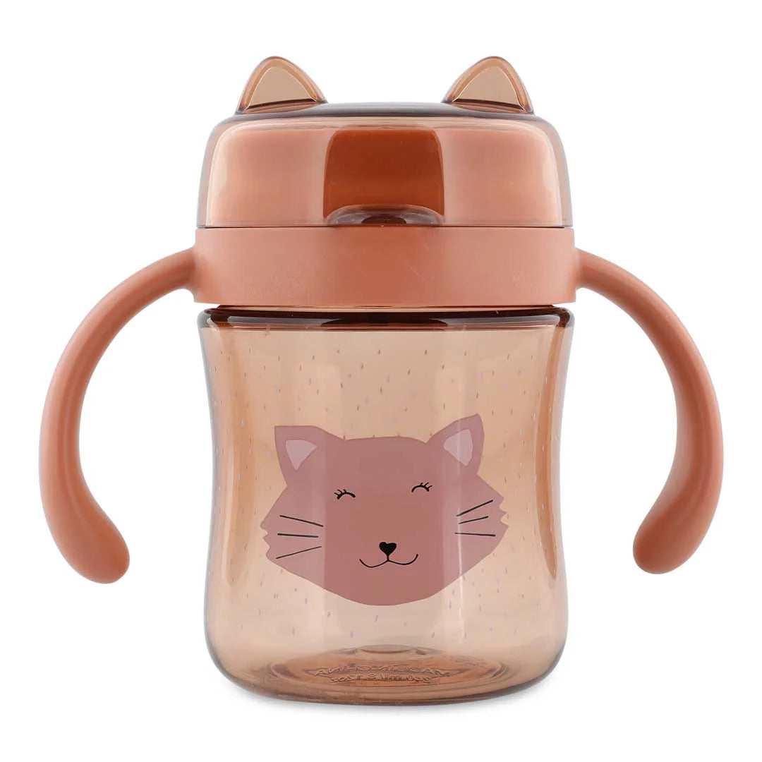 Bicchiere 360° con manici antigoccia, Gatto