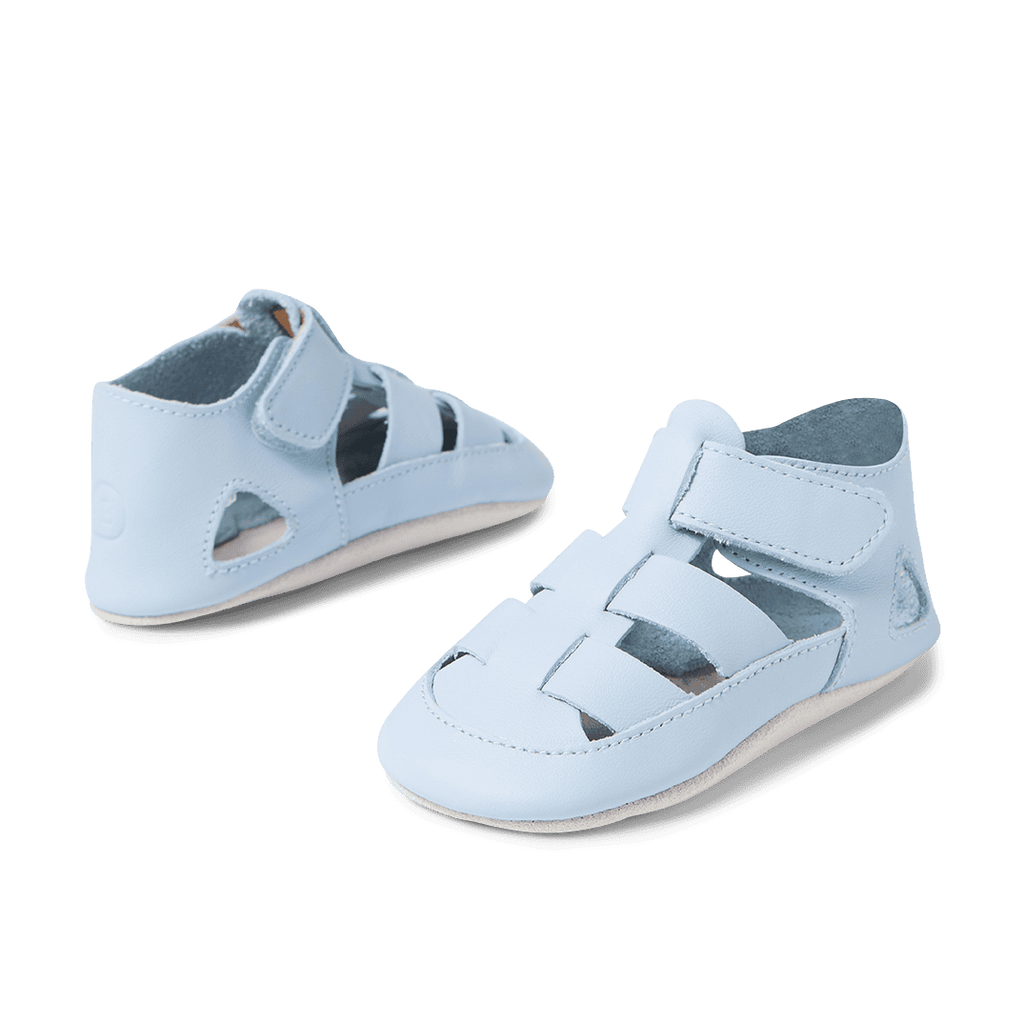 Babbucce in pelle morbida, Tidal mini celeste