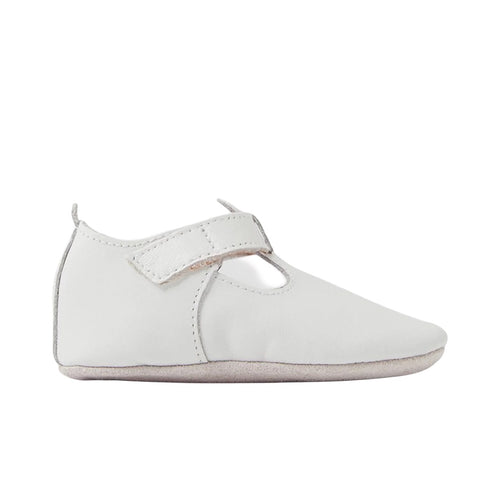 Soft Leather Slippers, Jack Jill White