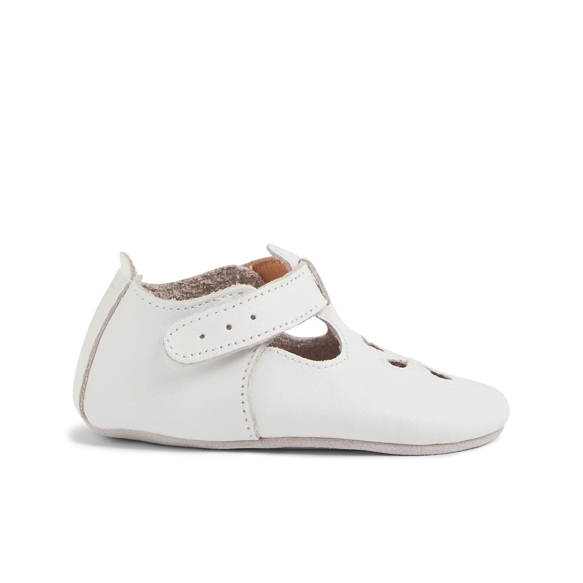 Soft Leather Slippers, Daisy White