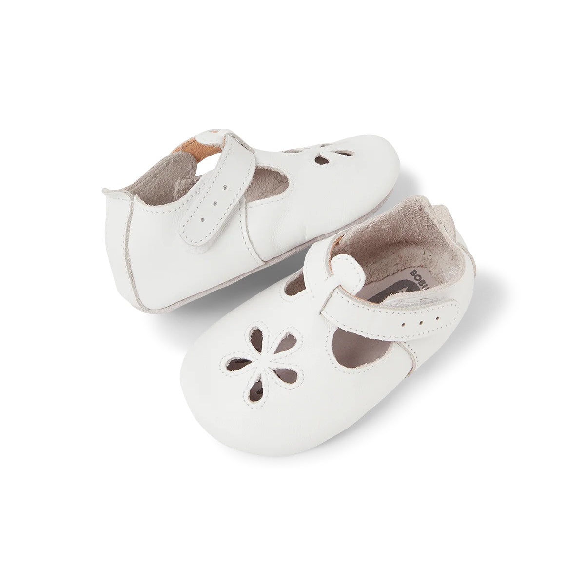 Soft Leather Slippers, Daisy White