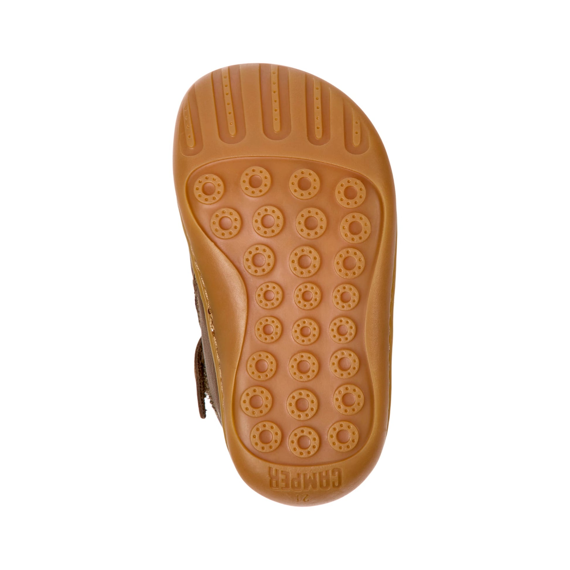 Stivaletto in pelle marrone, Camper primi passi