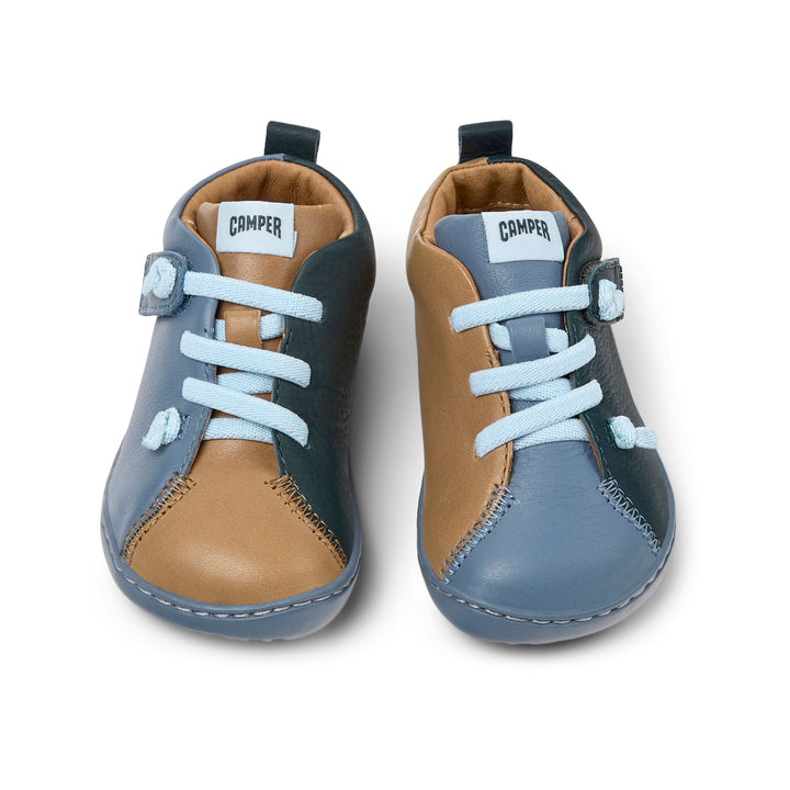 Scarpe in pelle multicolore blu, Peu | Camper per bambini