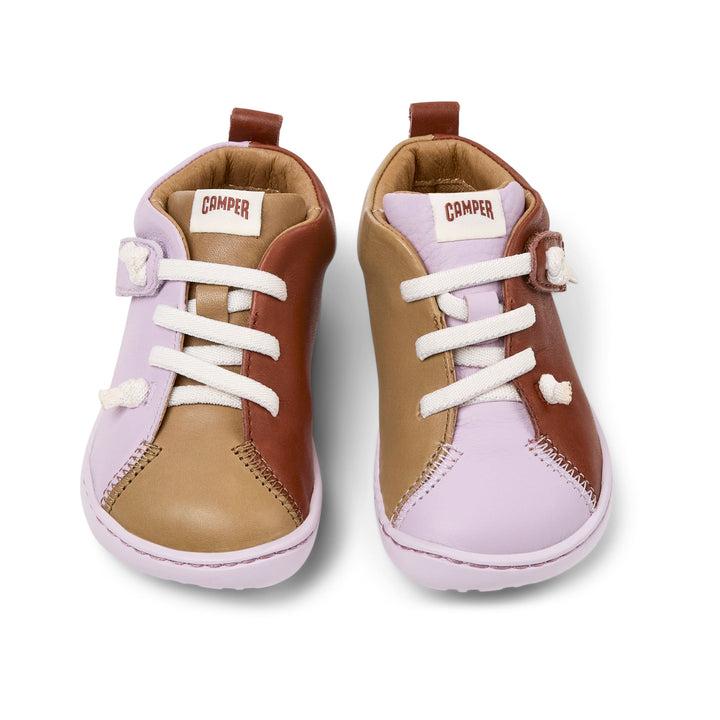 Scarpe in pelle multicolore lilla, Peu | Camper per bambini