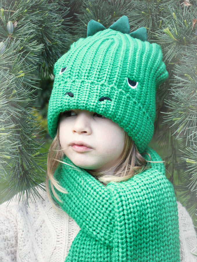 Cappello in maglia, Dinosauro (3-6 anni)