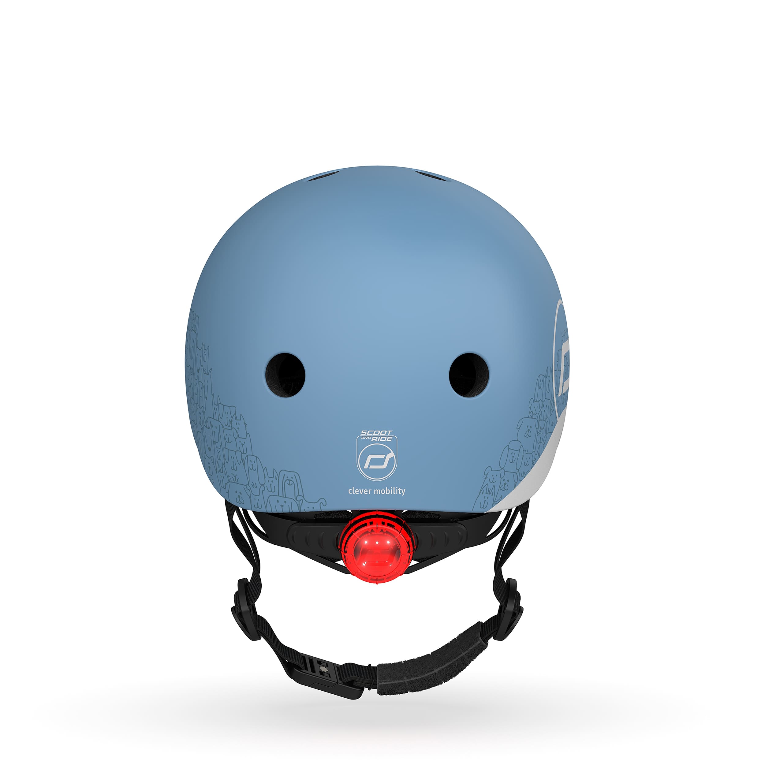 Reflective helmet for children, XXS-S, Steel blue