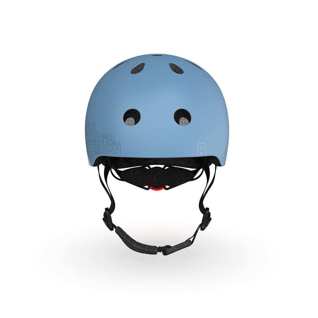 Casco riflettente per bambini, XXS-S, Steel blu