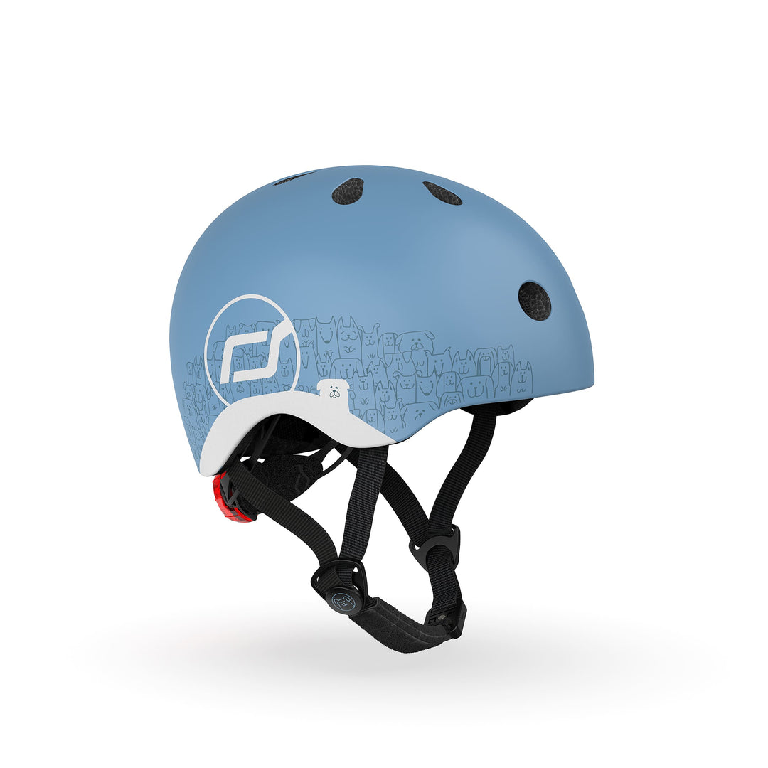 Casco riflettente per bambini, XXS-S, Steel blu