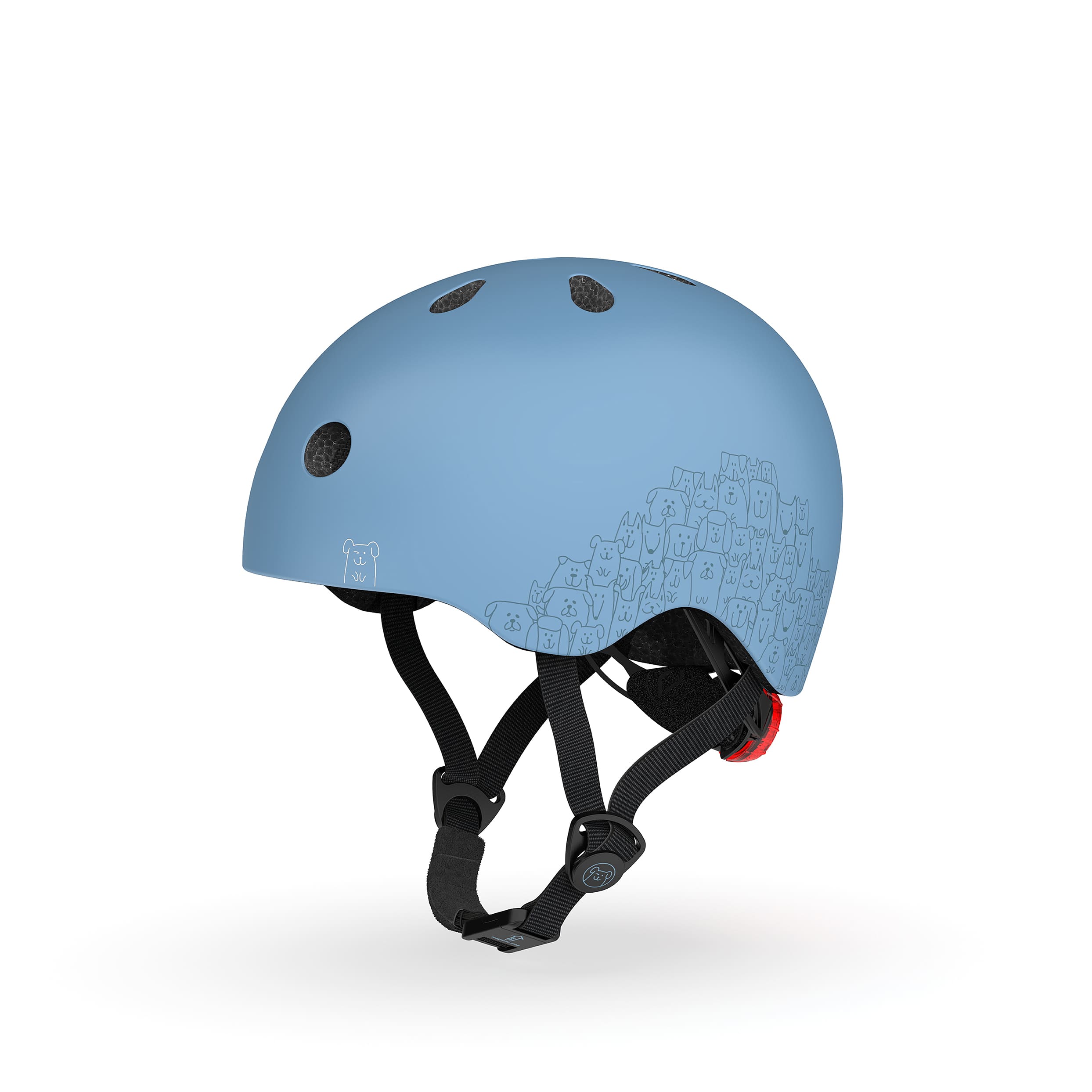 Reflective helmet for children, XXS-S, Steel blue