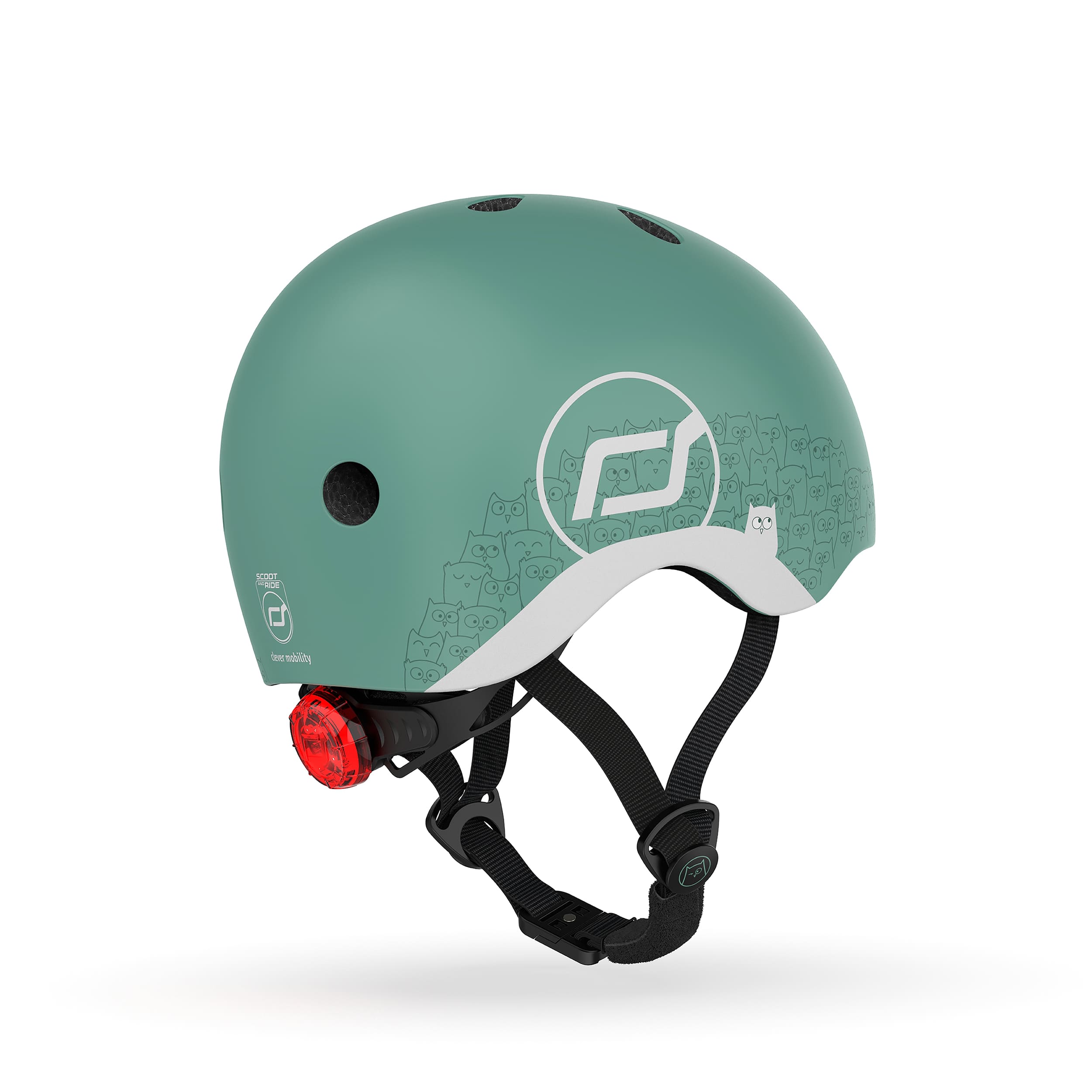 Reflective Helmet for Kids, XXS-S, Forest