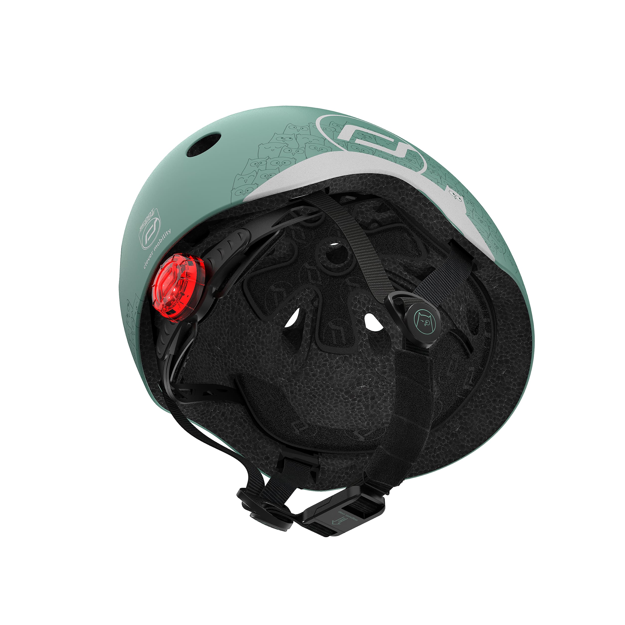 Reflective Helmet for Kids, XXS-S, Forest