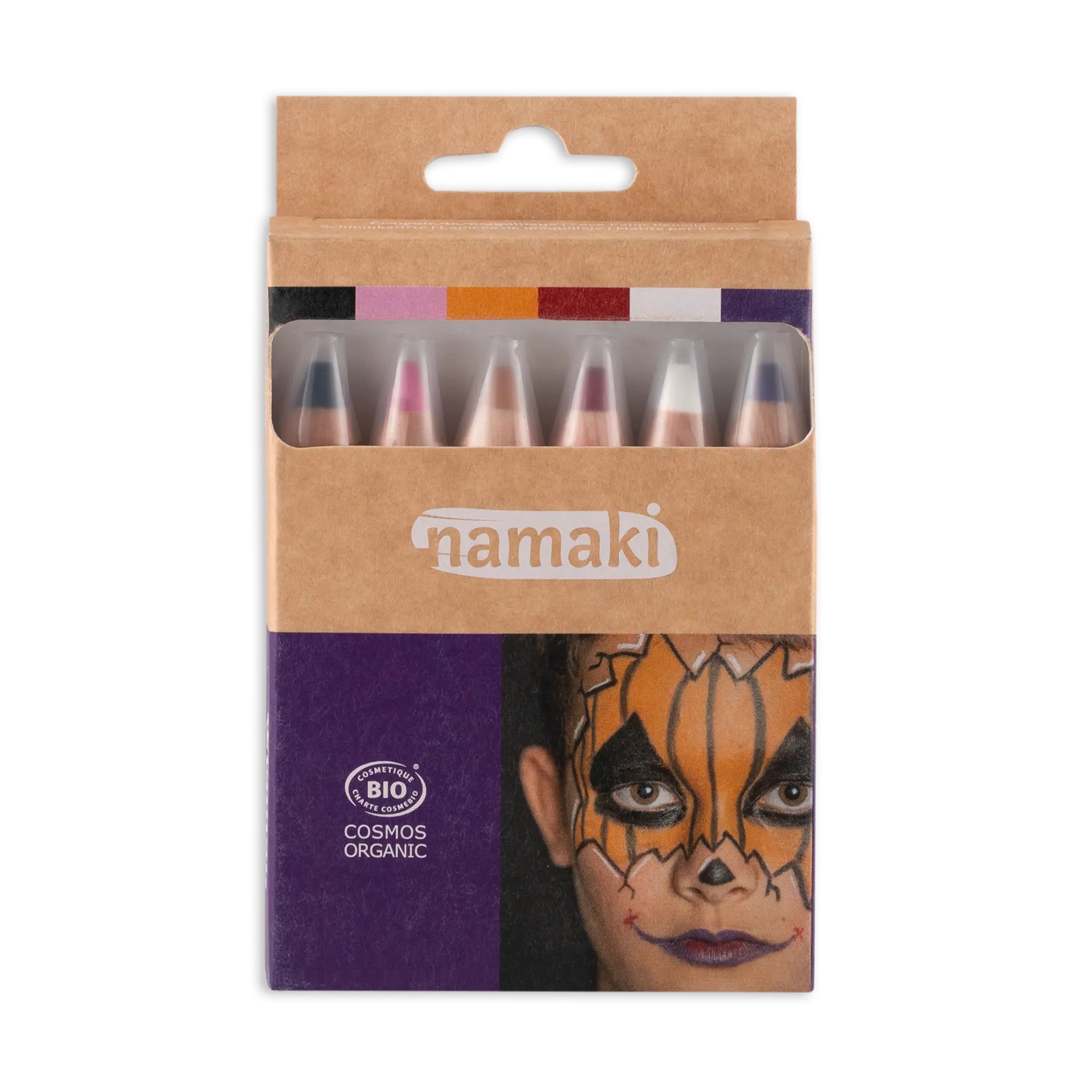 Matite bio face painting 6 colori, Orrore