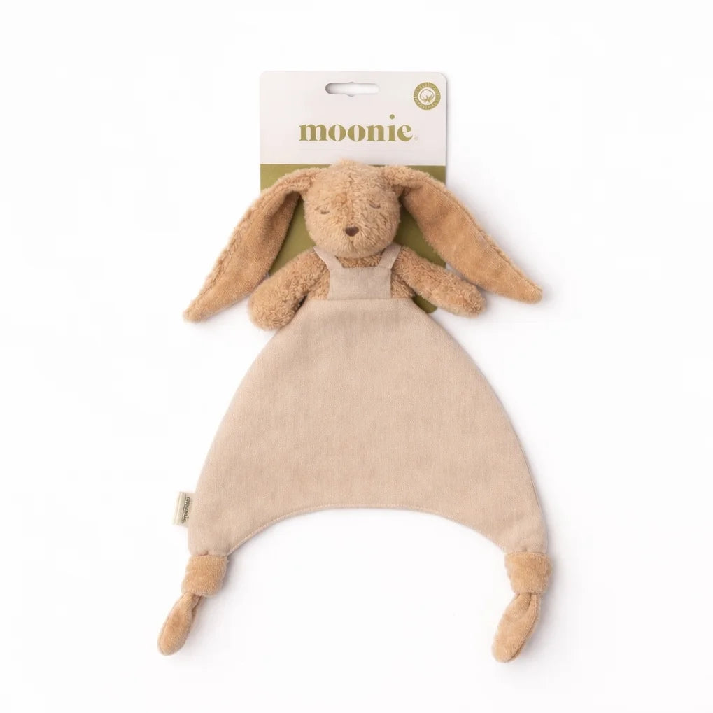 Doudou coniglio Moonie Cappuccino in lino e cotone biologico