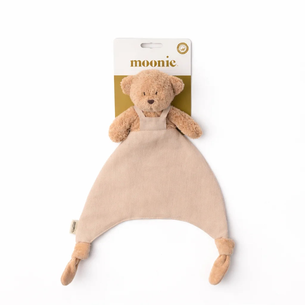 Doudou orsacchiotto Moonie Cappuccino in lino e cotone biologico