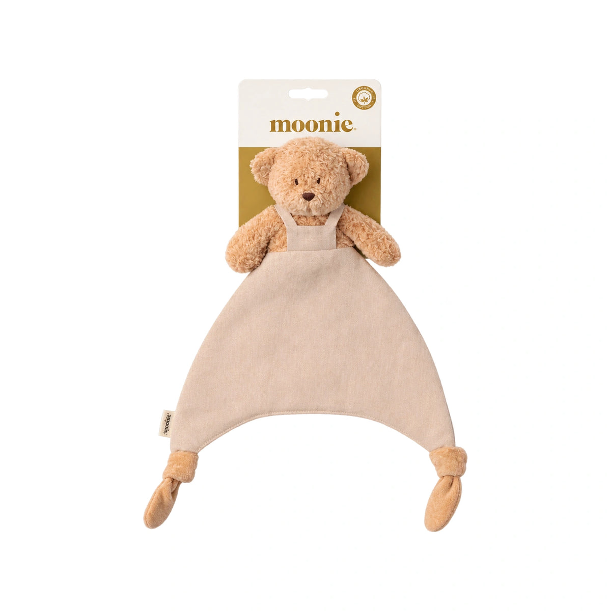 Doudou orsacchiotto in lino e cotone biologico, Cappuccino | Moonie